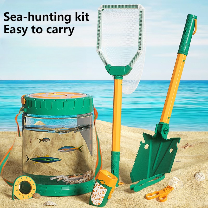 Outdoor Adventure Toys - 子供のための海のおもちゃセット,アウトドアアドベンチャーツール,カニクリップ,ビーチ機器,親子のおもちゃ