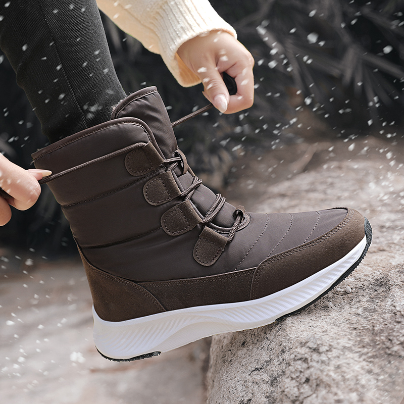 女性スノーブーツ冬暖かい豪華なミッドカーフブーツ女性のための - Outdoor Adventure Hiking のレビューと価格