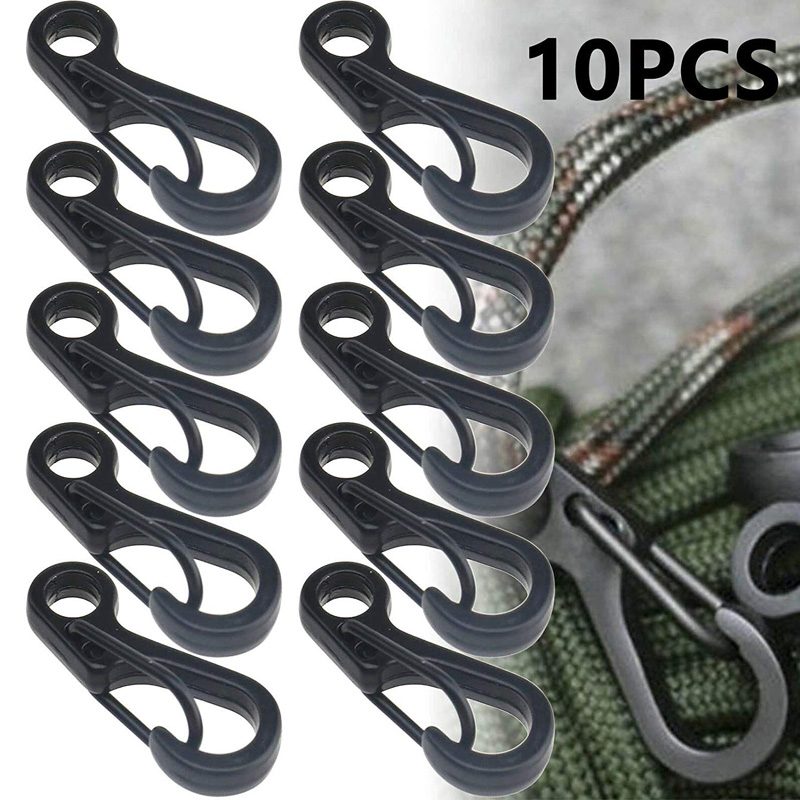 10 ピース/ロットミニカラビナパラコード戦術的なギアフック - Outdoor Adventure Backpack のレビューと価格