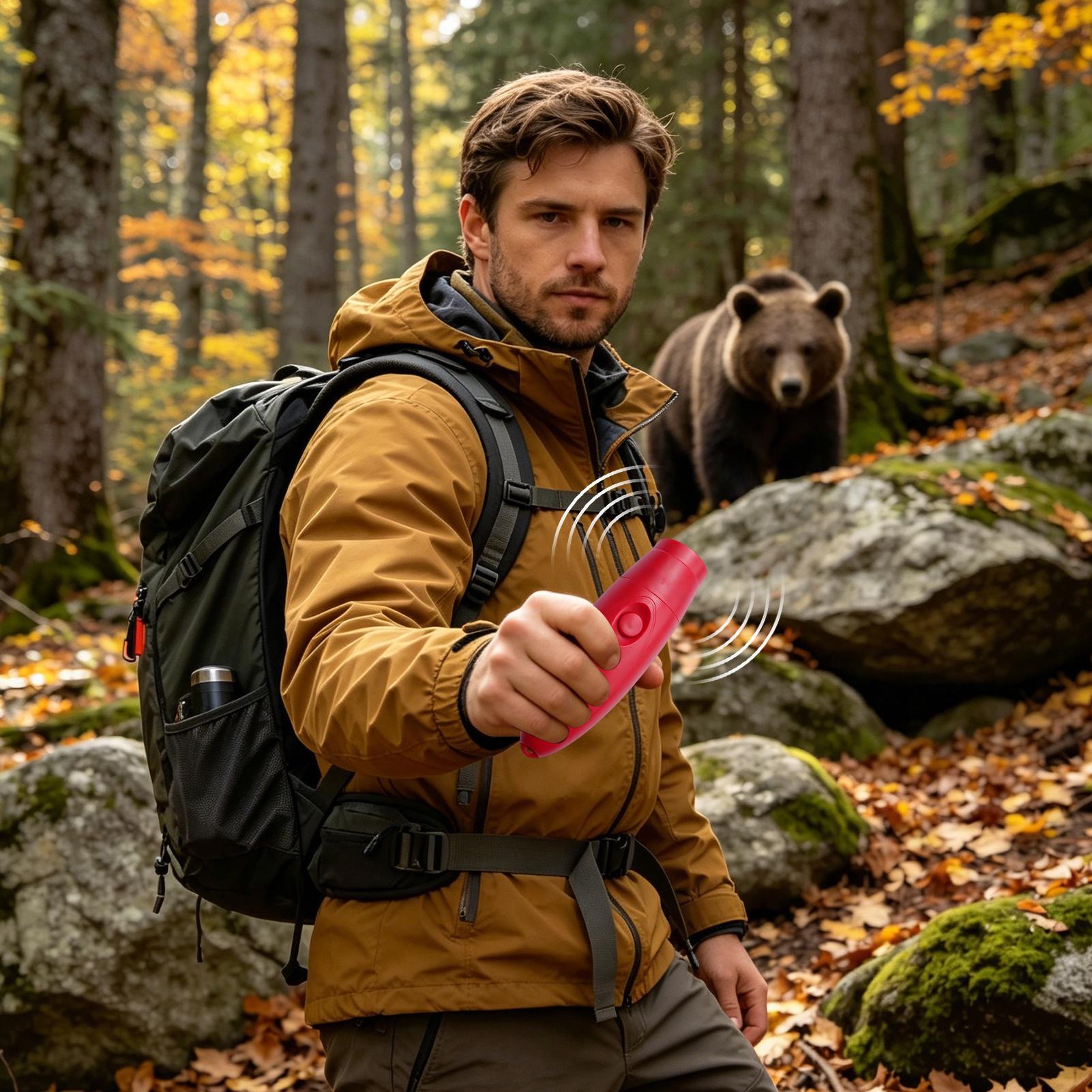 130dBの屋外用動物対策ホーン。クマの接近を知らせるアラー - Outdoor Adventure Backpack のレビューと価格